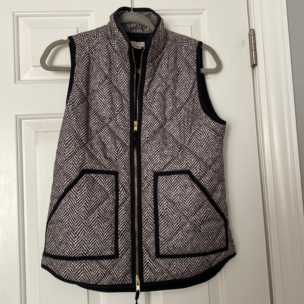 J crew herringbone vest